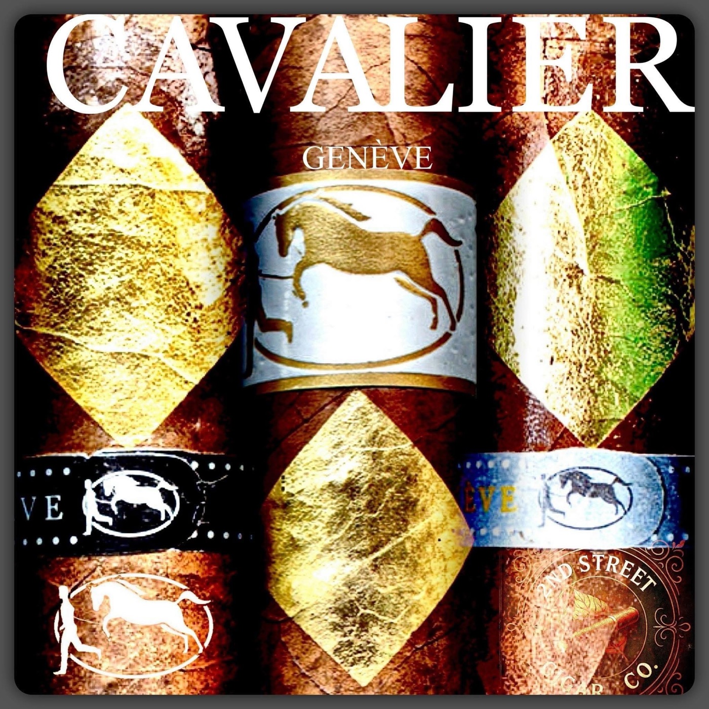 Cavalier Genève cigars with gold-leaf diamonds